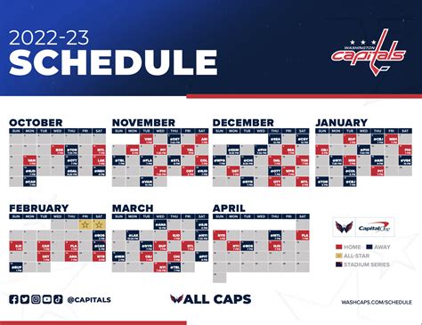 washington capitals schedule and standings